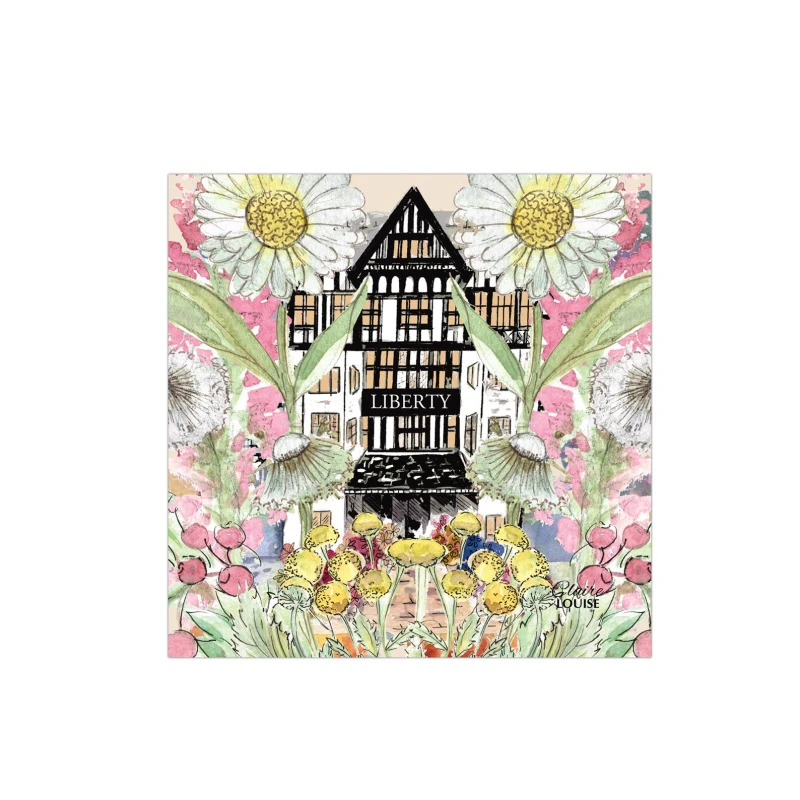 Image of Claire Louise Liberty In Full Bloom Glass Kitchen Splashback Size: 600mm x 600mm Multicolor Unisex 600mm x 600mm
