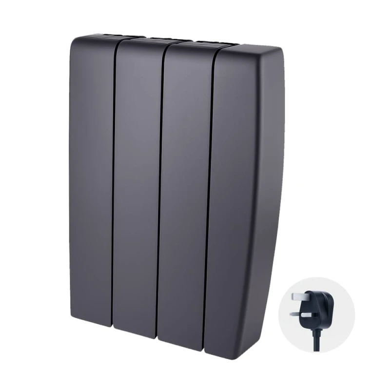 Image of TCP Smart 700W Black Ceramic Panel Electric Radiator Black Unisex