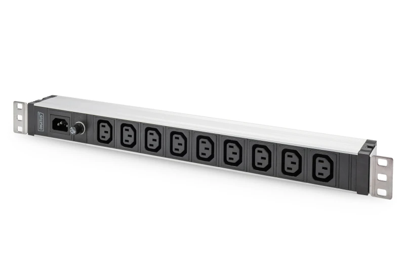 Image of Digitus Digitus DN-95429 19" Server rack cabinet power strip 1 U IEC C13 10A Suitable for (cabinet depths): > 300 mm Aluminium , Aluminium (anodis