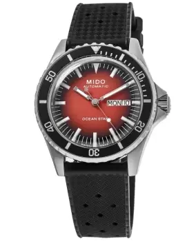 Image of Mido Ocean Star Tribute Gradient Red Dial Rubber Strap Mens Watch M026.830.17.421.00 M026.830.17.421.00
