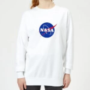Image of NASA Logo Insignia Womens Sweatshirt - White - S