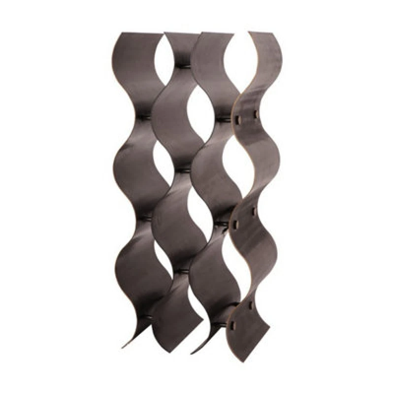 Image of Buttercup Farm Stamford Vintage 9 Bottle Wine Rack - Iron - L19 X W24 X H52cm - Antique Bronze