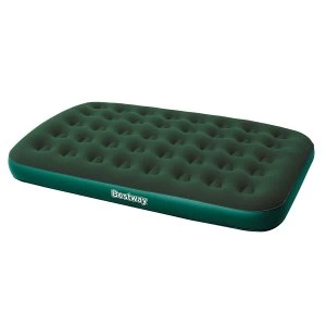 Image of Bestway Green Flocked Inflatable Air Bed - Double