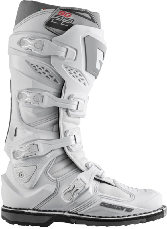 Image of Gaerne SG-22 Motocross Boots, white, Size 44 45 for Men