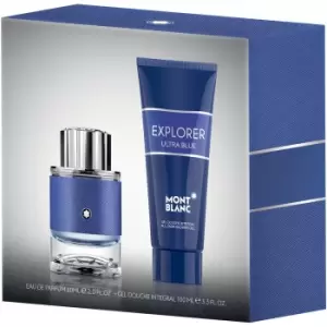 Image of Mont Blanc Explorer Ultra Blue Gift Set 60ml Eau de Parfum + 100ml Shower Gel