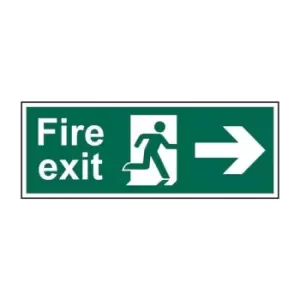 Image of Fire Exit (Man Arrow Right) - Sav (600 x 200mm)