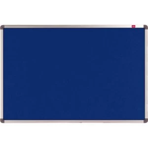 Image of Nobo Elipse 1800 x 1200mm Noticeboard with Blue Felt Surface Aluminium Frame and Wall Fixing Kit