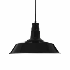 Image of Premier Housewares Brant Pendant Metal Light Shade, black