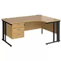 Image of Dams International Right Hand Ergonomic Desk MCM16ERP3KO 1,600 x 1,200 x 725 mm