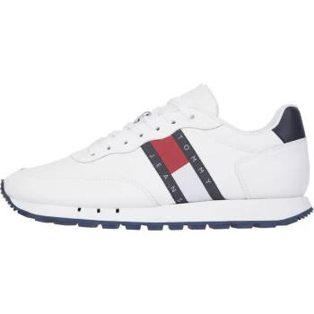 Image of Tommy Jeans Kemp Leather Running Trainers - White YBR