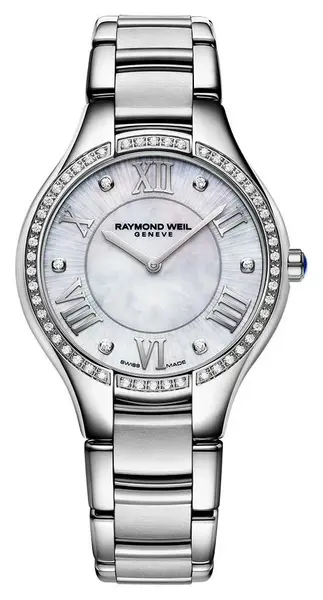 Image of Raymond Weil 5132-S2S-00966 Noemia Quartz (32mm) White Watch