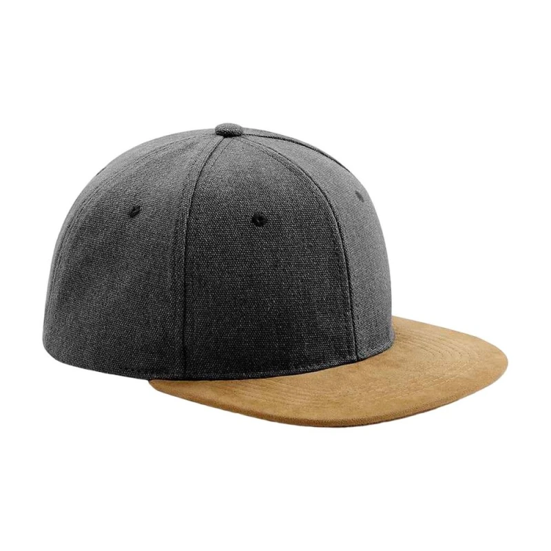 Image of Beechfield Womens Faux Suede Baseball Cap in Dark Grey Dark Grey Female One Size