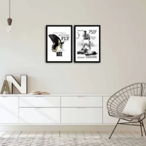 Image of 2PSCT-01 Multicolor Decorative Framed MDF Painting (2 Pieces)