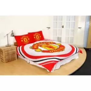 Image of Manchester United FC Pulse Duvet Set (Double) (Red/White/Gold)