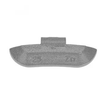 Image of SEALEY WWSH25 Wheel Weight 25g Hammer-On Zinc for Steel Wheels Pack of 100