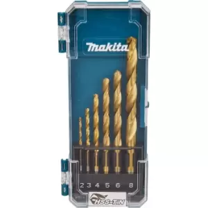Image of Makita 6 Piece HSS Tin Drill Bit Set