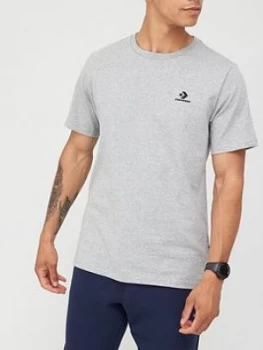 Image of Converse Embroidered Star Chevron Tee - Grey, Size L, Men
