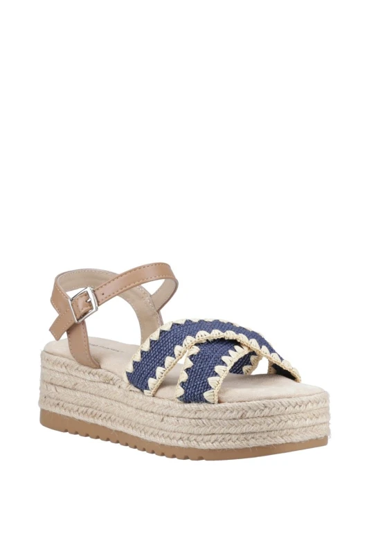 Image of Hush Puppies Jemma Espadrille Sandal Navy