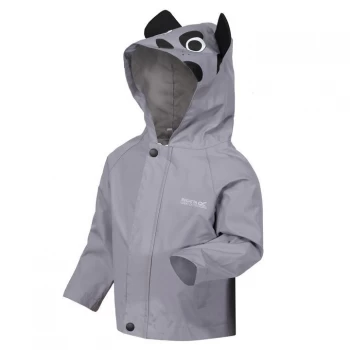Image of Regatta Kid's Animal Waterproof Shell Character Jacket - RockGreyDog