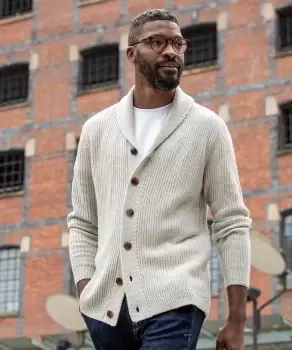 Image of Button Down Shawl Collar Cardigan