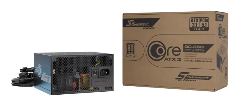 Image of Seasonic Seasonic CORE GC-850 ATX 3.1 power supply unit 850 W 24-pin ATX Black SRP-CGC851-A5A32SF