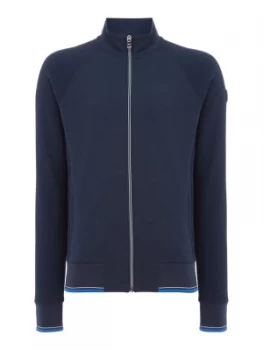 Image of Mens Michael Kors Waffle Funnel Neck Zip Thru Midnight