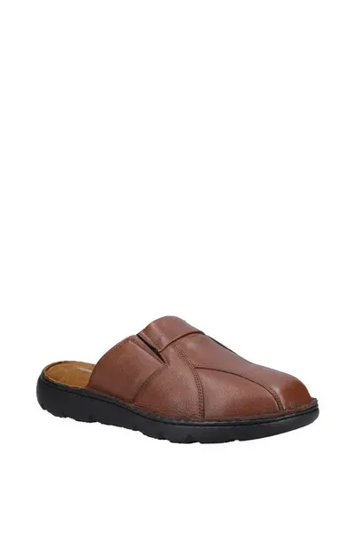 Image of Hush Puppies Mens Carson Slip On Clogs Sandals Slipper Mules - UK 6 Brown male GDE2431BRO6