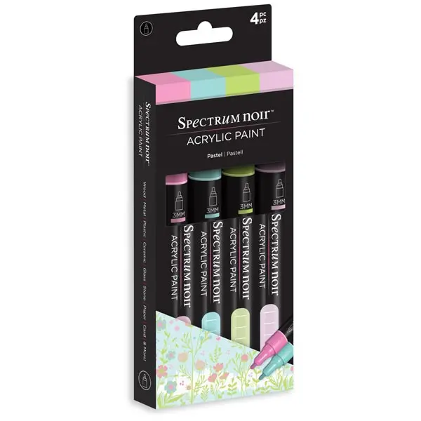 Image of Spectrum Noir Acrylic Paint Marker Pen Set Pastel Set of 4