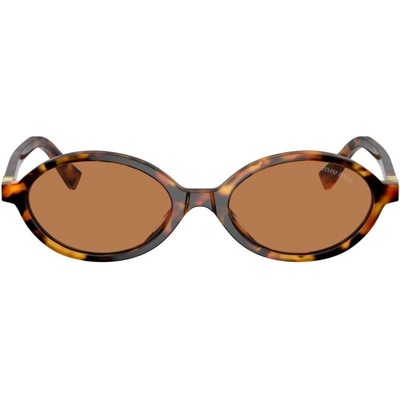 Image of Miu Miu Miu Miu Women Oval Light Havana Brown MU04ZS Brown One Size Female 8056262145609