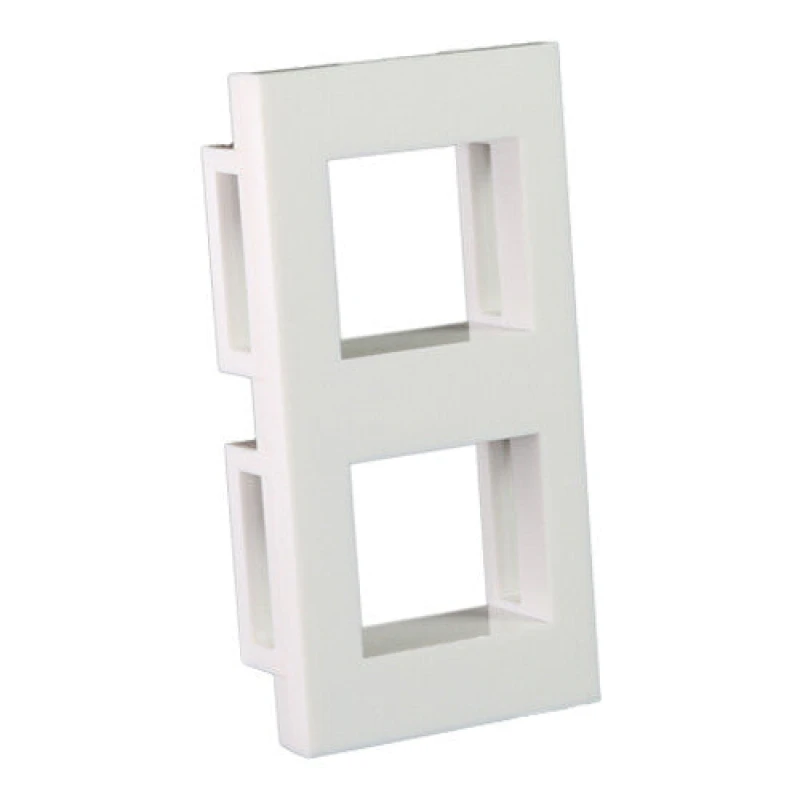 Image of Cablenet Cablenet 2 Port Fascia for Keystone Jack (Unshuttered) 25mm x 50mm 72-3757
