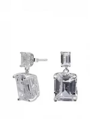 Image of Simply Silver Sterling Silver 925 Emerald Cut Drop Earrings