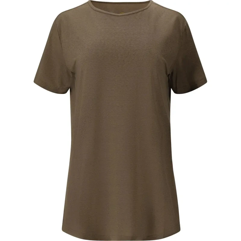 Image of Athlecia Womens T-Shirt Athlecia Lizzy Slub Marron Female 38