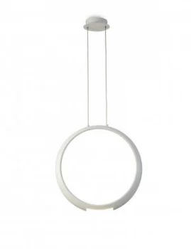 Image of Ceiling Pendant 50cm Round, 23W LED, 3000K, 1600lm, White, 5yrs Warranty