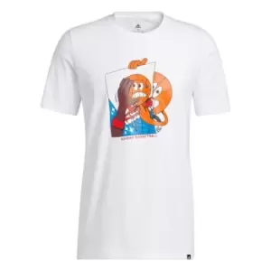 Image of Adidas Performance Posterize T-Shirt, White, Male, T-Shirts, HL0092