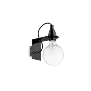 Image of Minimal 1 Light Wall Light Black, E27