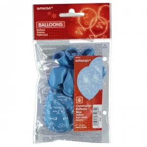 Image of Partymor Balloons Pack of 6 - Communion Blue