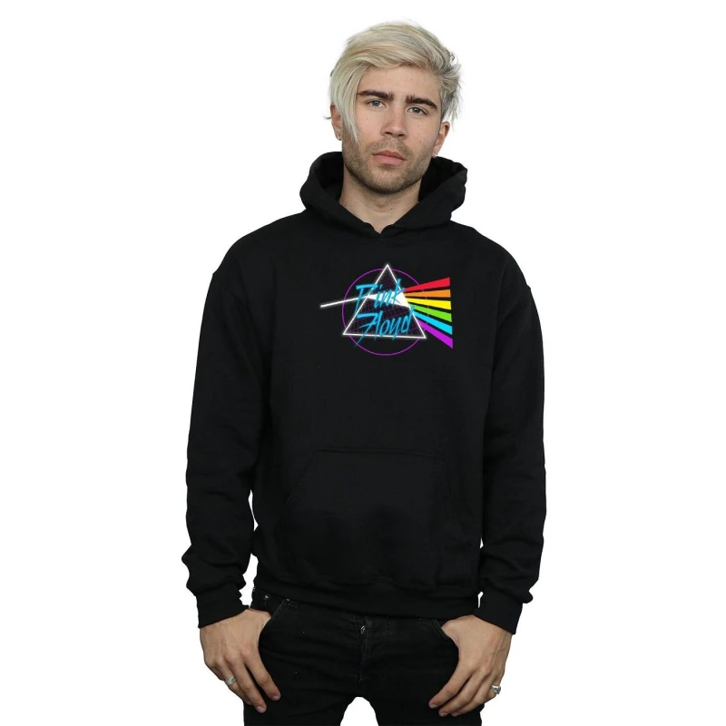 Image of Pink Floyd Pink Floyd Men Neon Darkside Hoodie in Black Size: Small Black S Male 5057245948005