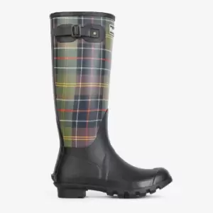 Image of Barbour Womens Bede Tartan Twill and Rubber Wellington Boots - UK 4