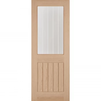 Image of Belize Internal Glazed Unfinished Oak 1 Lite Door - 762 x 1981mm