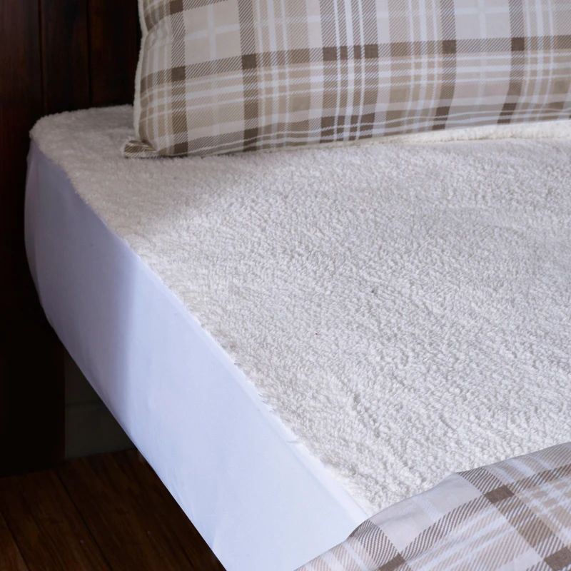 Image of Catherine Lansfield Thermal Fleece Fitted Underblanket Bed Linen Fitted Sheet Cream