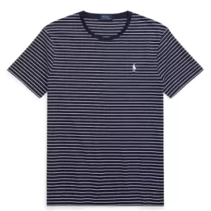 Image of POLO RALPH LAUREN Polo Ralph Lauren Pima Stripe T-Shirt Mens - Blue