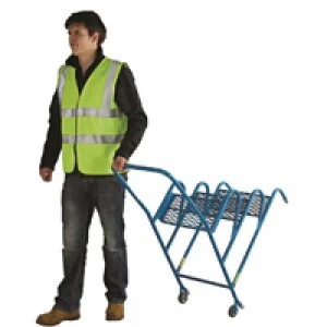 Image of Fort Stable Steps 3 Step With Handrail and Wheels Painted GS3112M