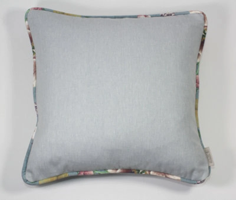 Image of Esselle Home Eden Plain/chinoiserie Soft Blue Cushion