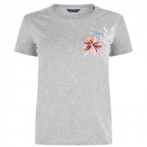 Image of Gant Short Sleeve T Shirt - 93 GREY MELANGE
