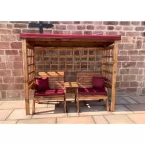 Image of Charles Taylor Grand Henley Twin Seat Arbour Burgundy