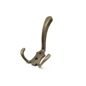 Image of GTV Triple Hat Coat Hanger Hook Door Wall Bath with Fixings - Colour Antique, Pa