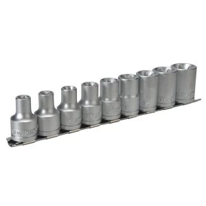 Image of Teng M1210 Socket Clip Rail Set of 9 External TORX 1/2in Drive