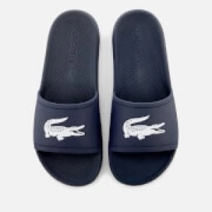 Image of Lacoste Mens Croco Slide 119 1 Sandals - Navy/White - UK 11 - Navy/White