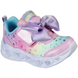 Image of Skechers Girls Heart Lights Cushioned Light Up Trainers UK Size 4 (EU 21)