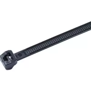 Image of HellermannTyton 118-04700 T18ROS-HS-BK-C1 Cable tie 100 mm 2.5mm Black Heat-resistant 100 pc(s)